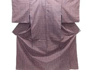 絣柄織り出し手織り紬着物